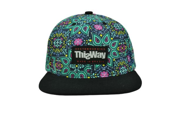 BONÉ SNAPBACK PSICODELIC ABA PRETA