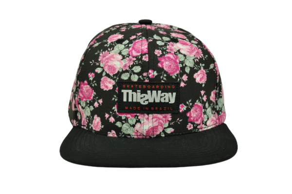 BONÉ SNAPBACK ROSAS ABA PRETA